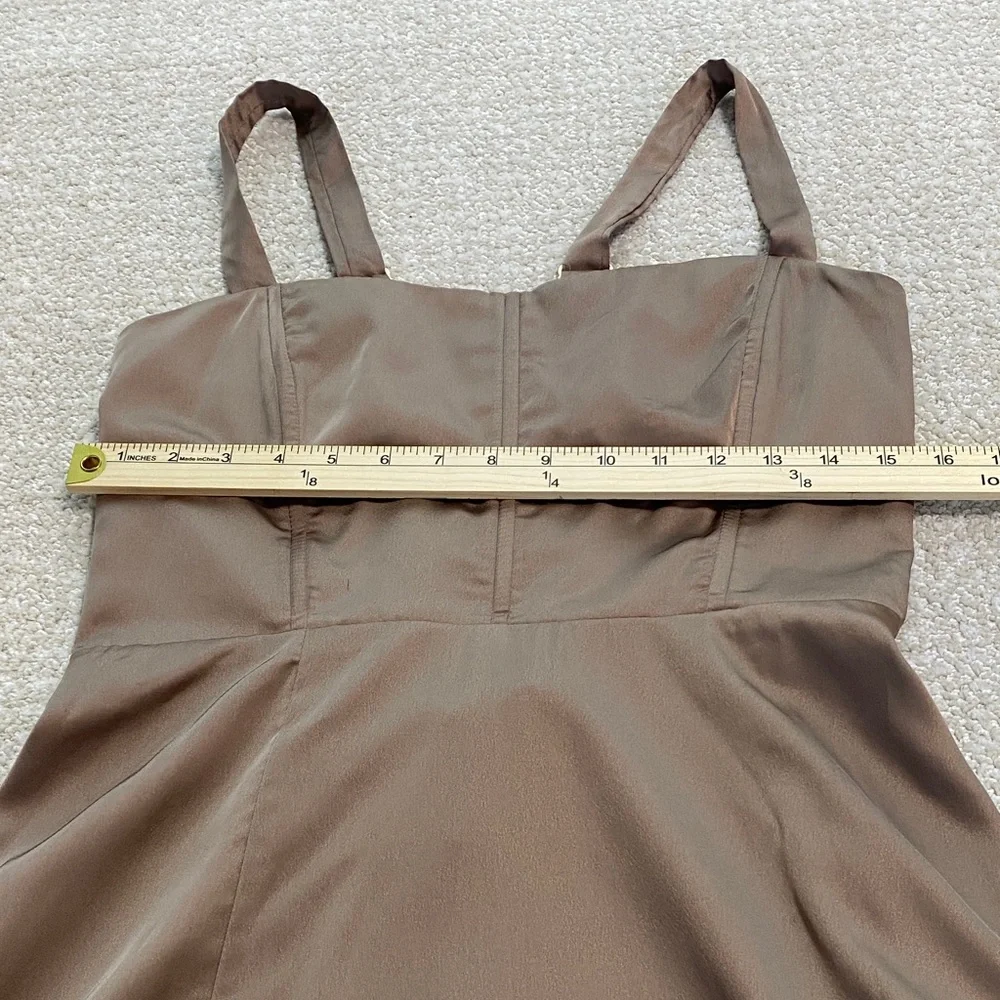 Show Me Your MuMu Tan Maxi Dress Size L - Picture 13 of 16